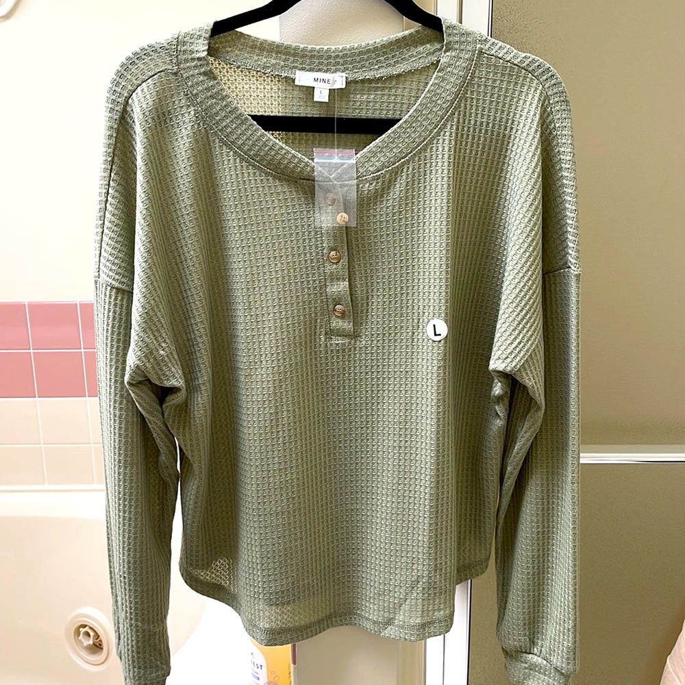 NWT Henley Long Sleeve